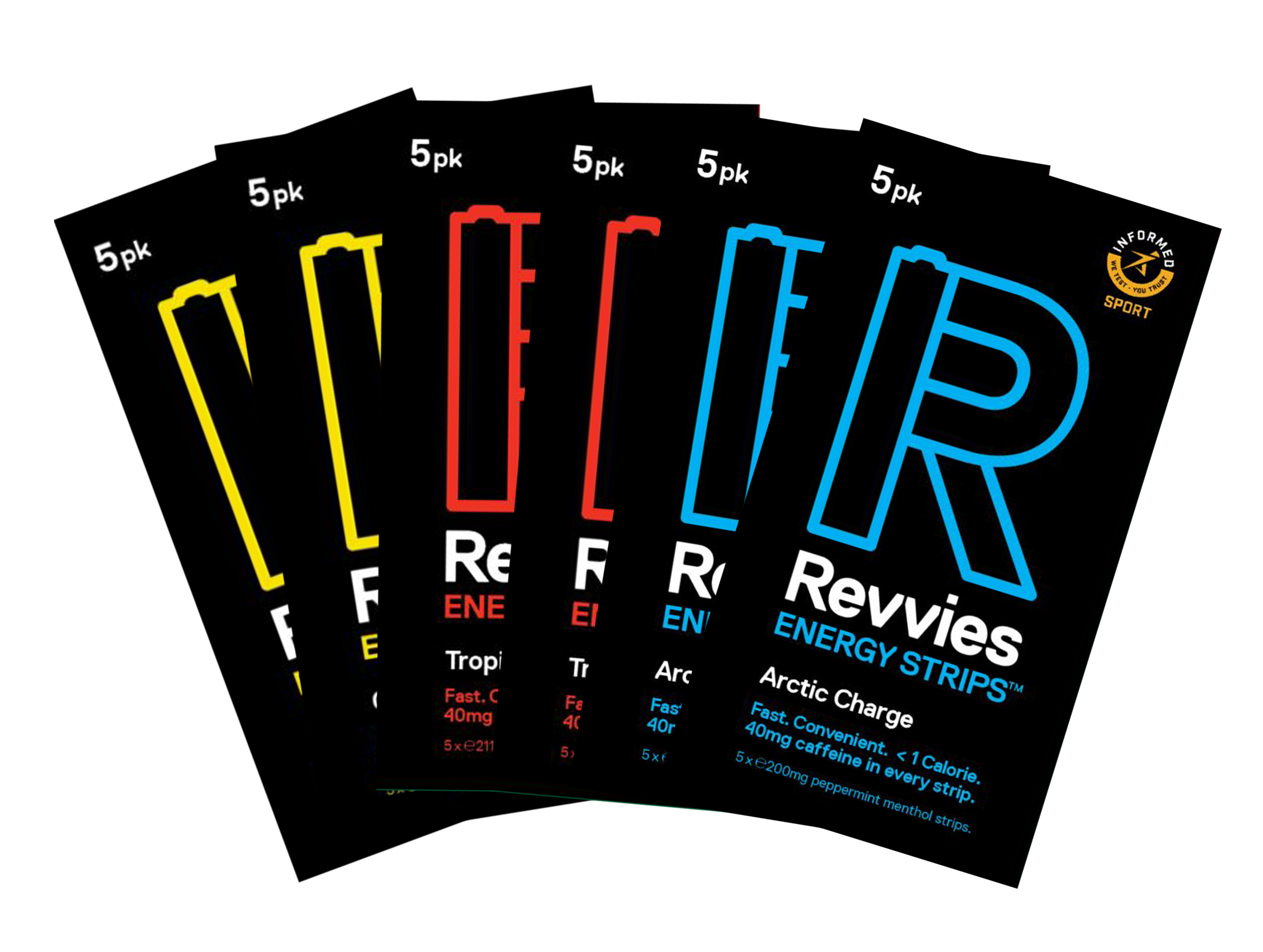 Revvies Energy Strips Sampler Pack (6 x 5PK)